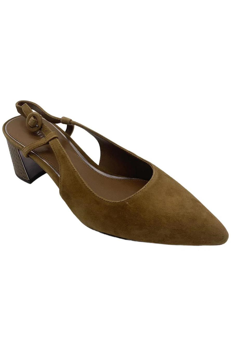 Donald Pliner Women's Song Textured Metallic Heeled Sandals Saddle - Medium